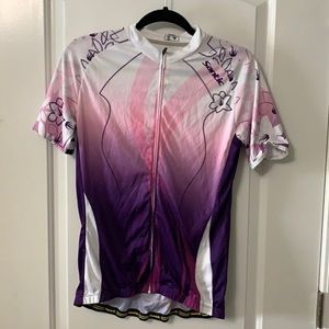 Multi colored biking shirt